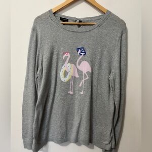 Talbots Flamingo Long Sleeve Sweater size XL